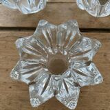 Set of 3 Pierre d'Avesn style glass candle holders