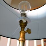 Vintage tripod floor lamp in gold-plated brass
