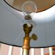 Lampadaire tripode vintage laiton doré
