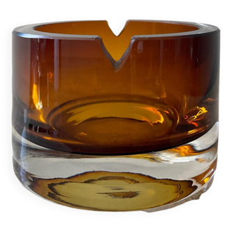 Vintage amber glass ashtray or pocket