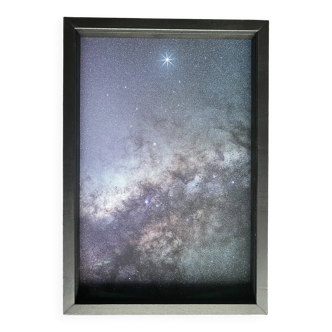 Jupiter and the Milky Way, framed photo 20x30cm