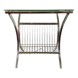 End of sofa magazine holder chrome 1970