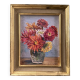 Painting 1957 "The multicolored bouquet"