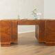 Double pedestal desk, Art Deco, 1930s, walnut veneer