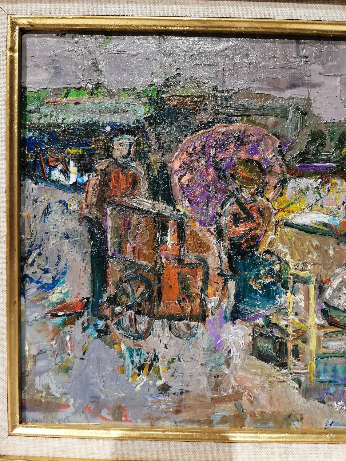 Painting “the dog shearer” by René Hamiot