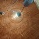 Vintage blown glass pendant lamp