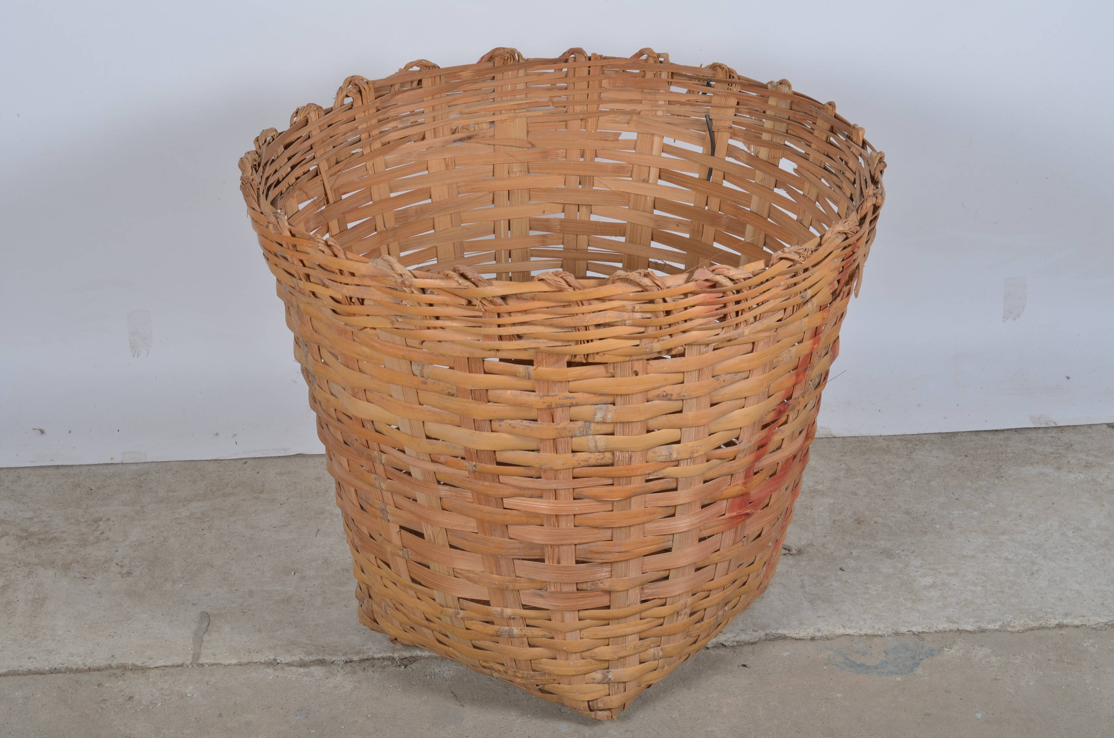 Woven bamboo basket