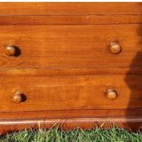 Mahogany and marble chest of drawers or chiffonier