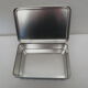 Series of 4 metal boxes, blue and white lustucru decoration