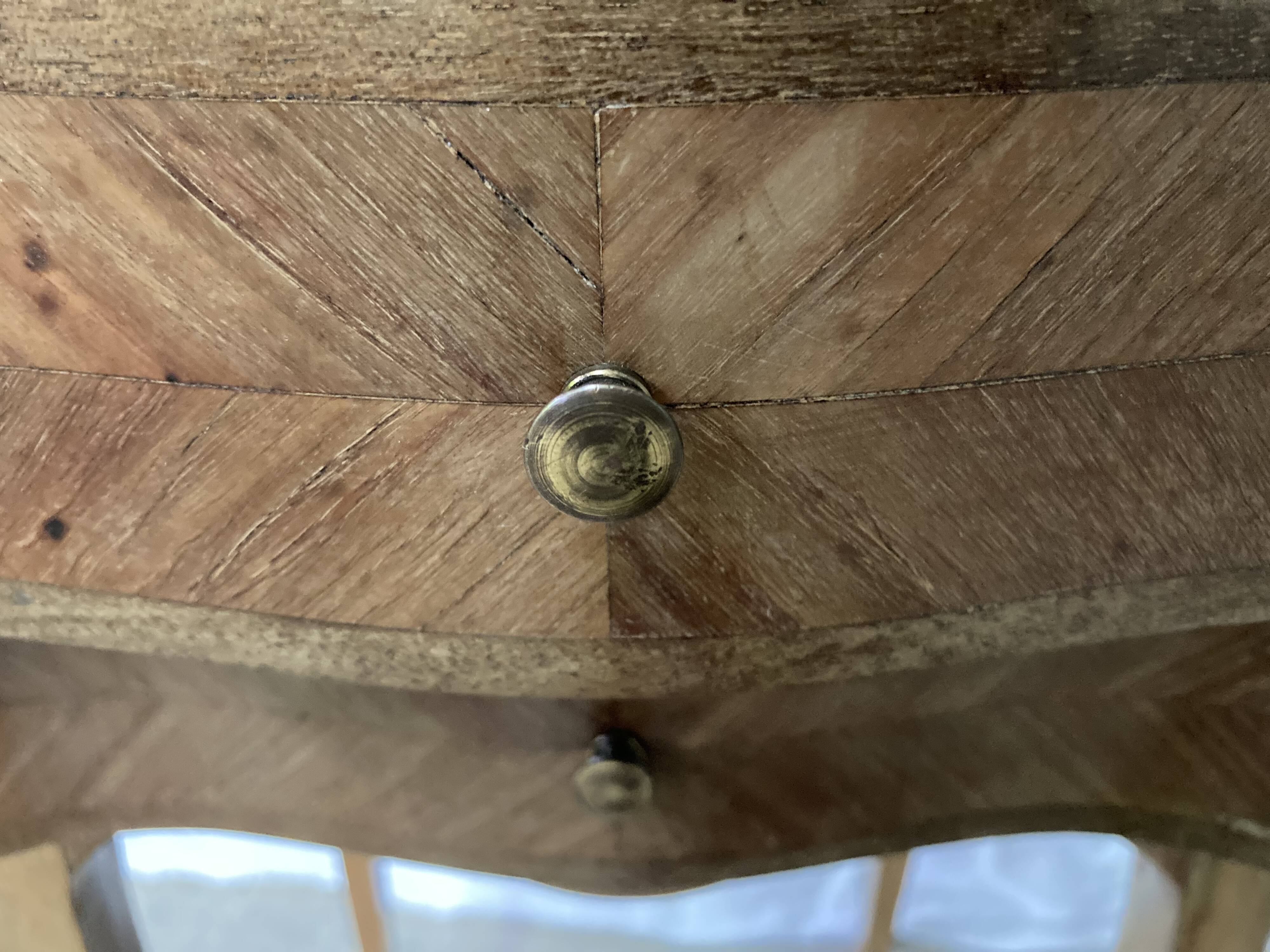 Pair of louis XV bedside tables in marquetry