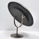 Miroir de courtoisie rond en laiton anodisé, attribution à Sergio Mazza, Italie
