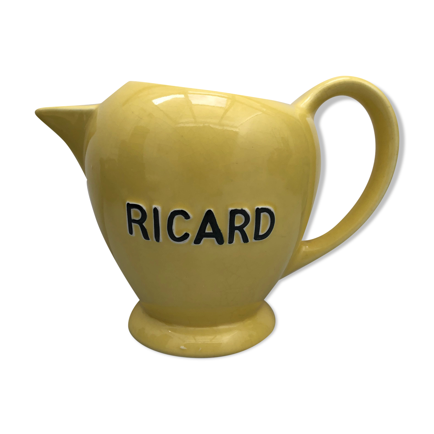 Old yellow ricard pitcher signed marseille saint uze