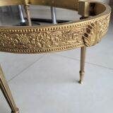 Marble and brass coffee table