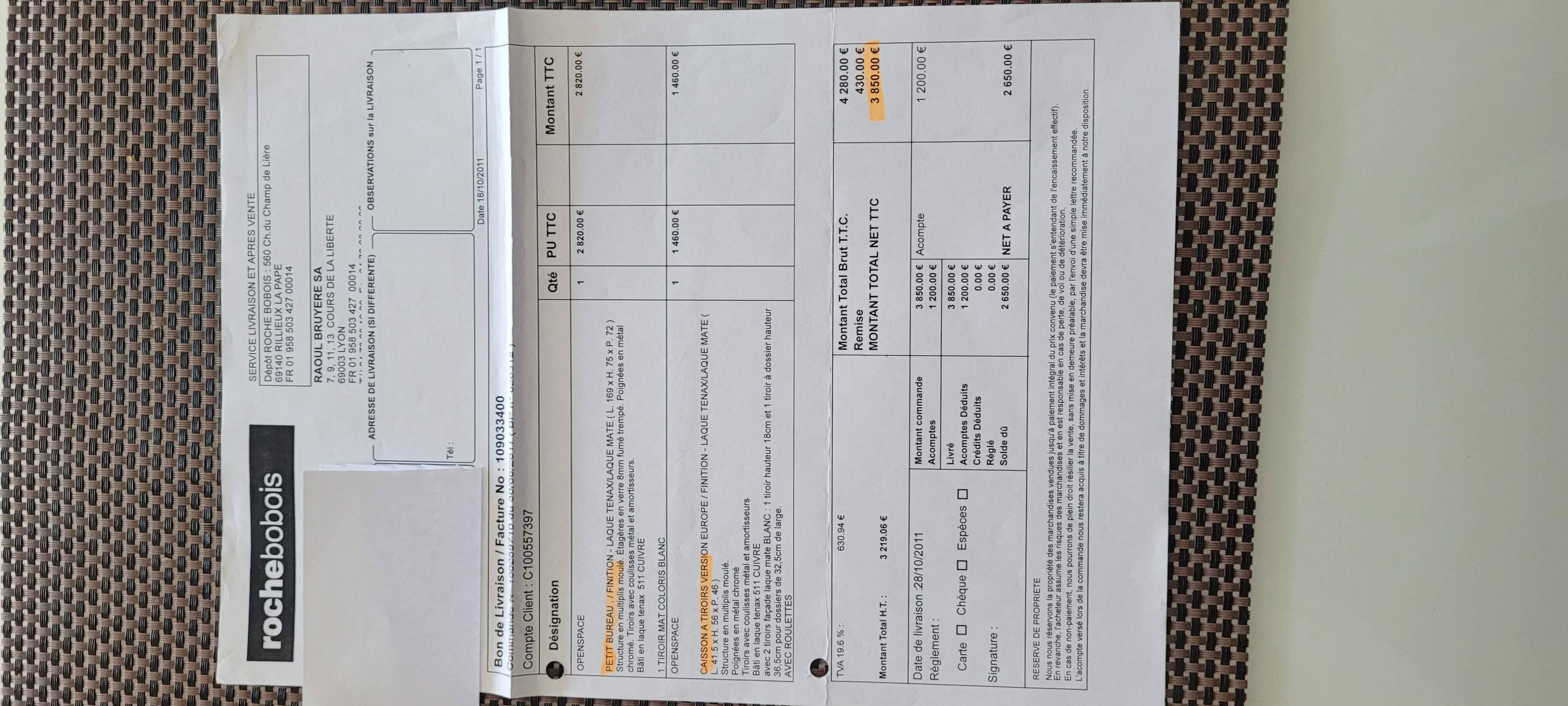 Bureau design roche bobois