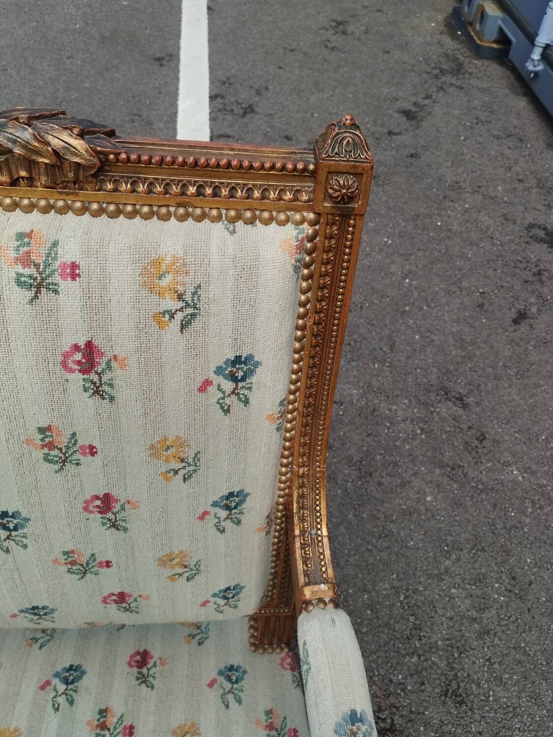 Pair of old Louis XVI style armchairs