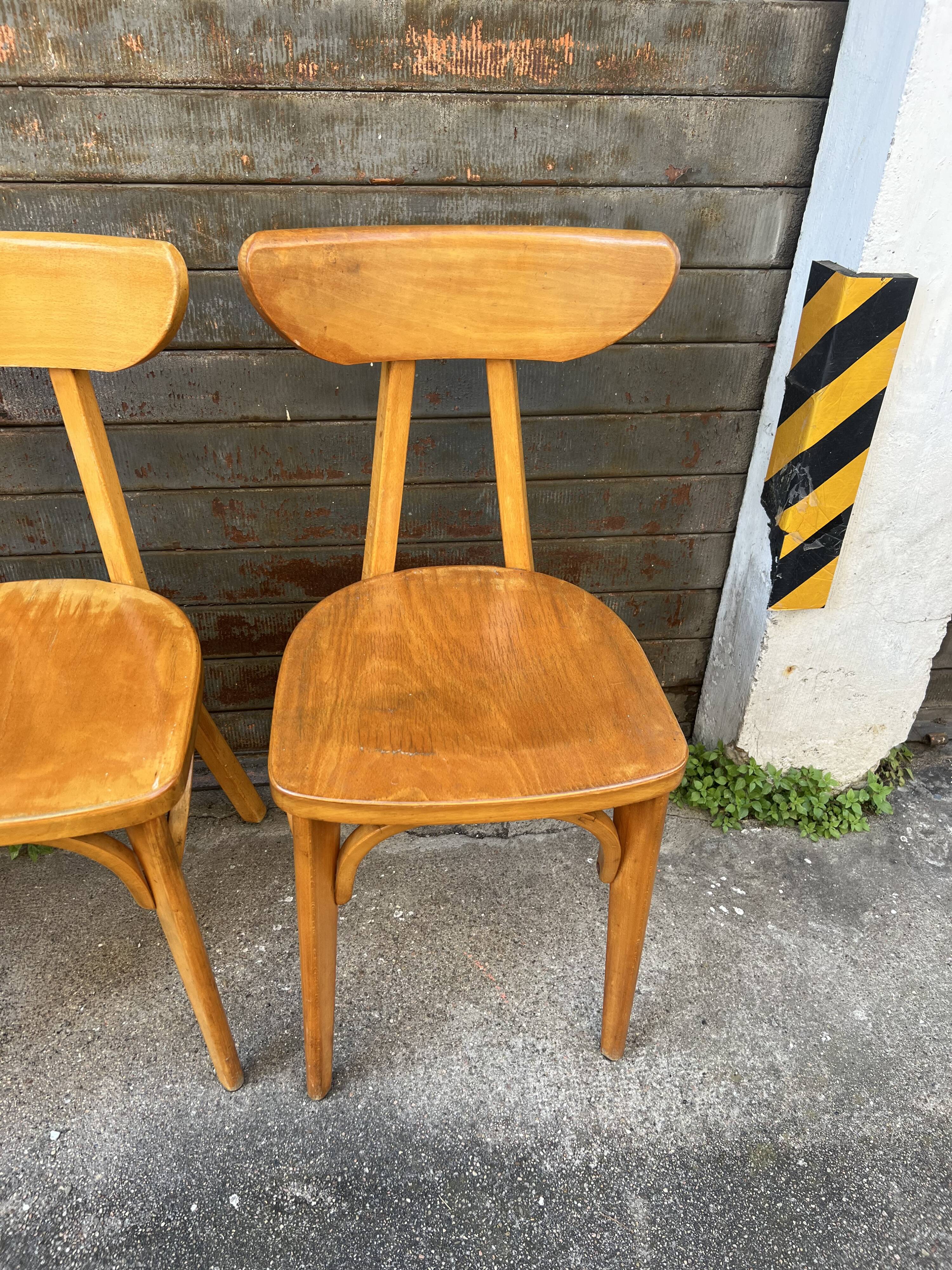 Suite de 4 chaises « banane » Lutherma