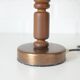 Large Vintage Bedside Lamp / French Style Table Light / Gold Textile Shade