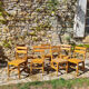 Set of 7 wooden chairs