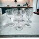 Set of 6 crystal glasses
