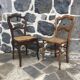 Set de 5 chaises bistrot cannées