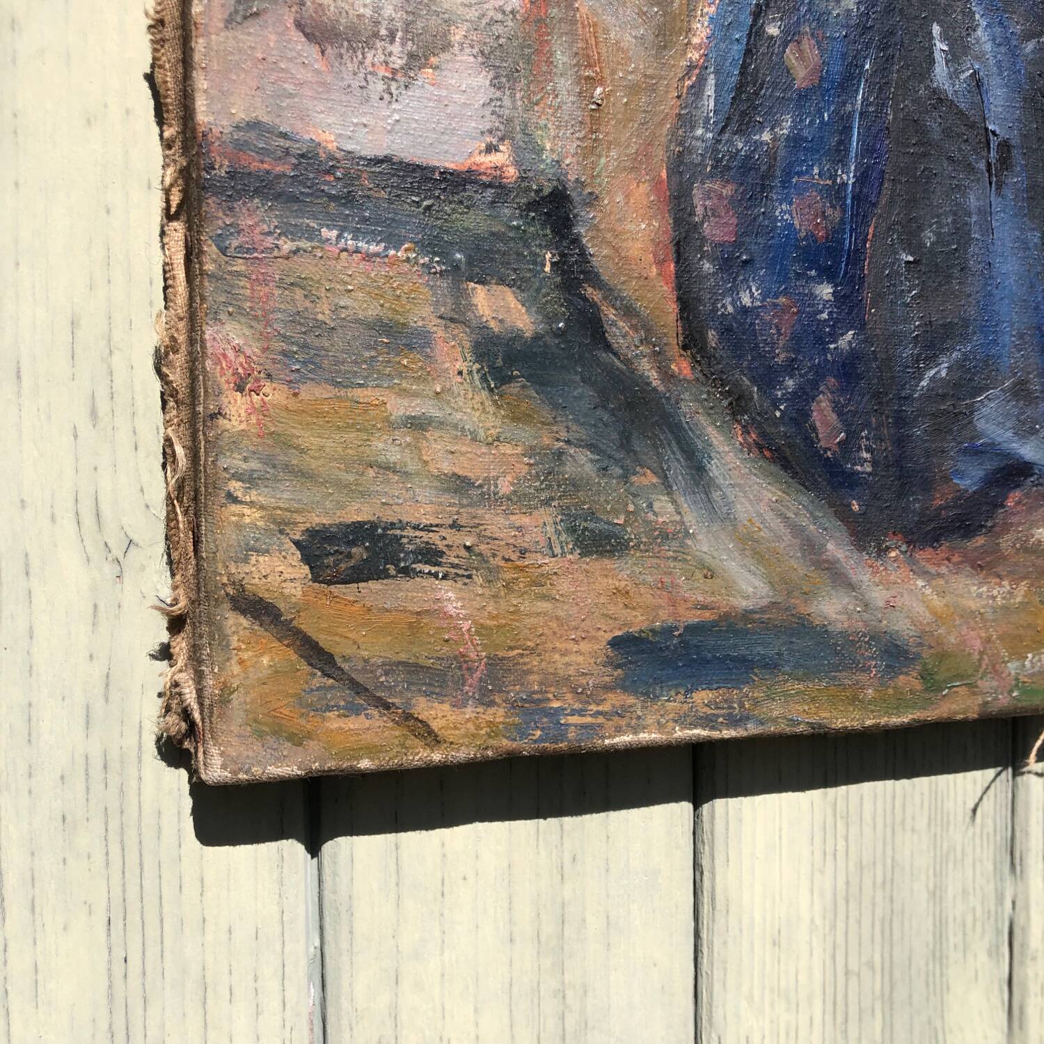 Naive painting portrait of a woman