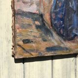 Naive painting portrait of a woman