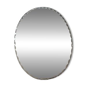 Miroir ovale biseauté