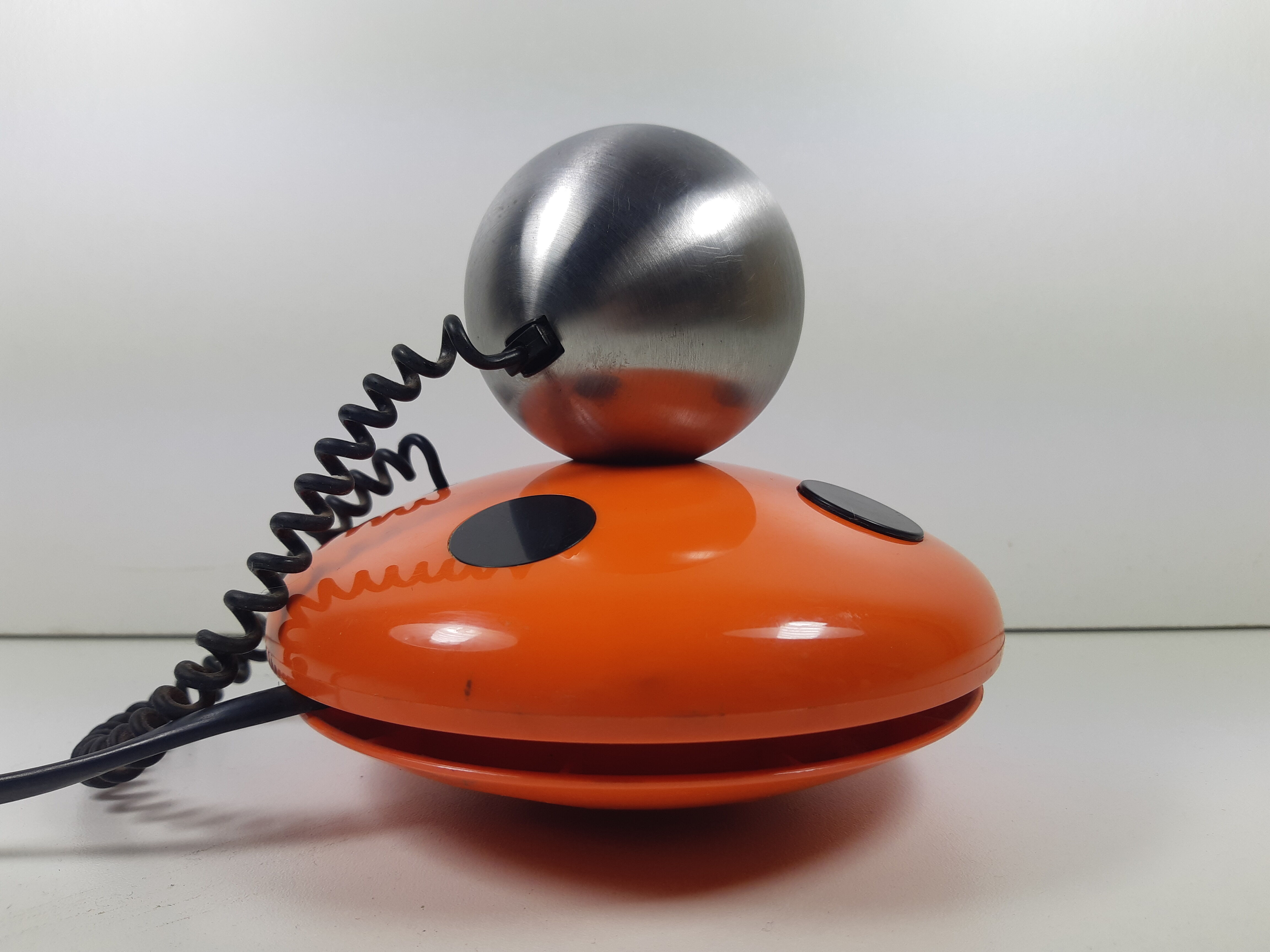 Vintage Orange lamp "Ladybug" years 70 space age OSRAM