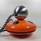 Vintage Orange lamp "Ladybug" years 70 space age OSRAM