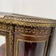 Napoleon III style curved display case in mahogany and veneer, 20th century