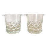 Glass ice buckets