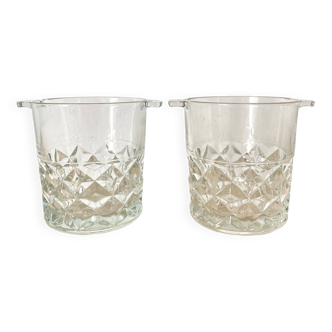 Glass ice buckets