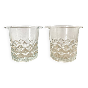 Glass ice buckets