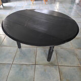 Oval gateleg table from the late 19th century, repainted in black.