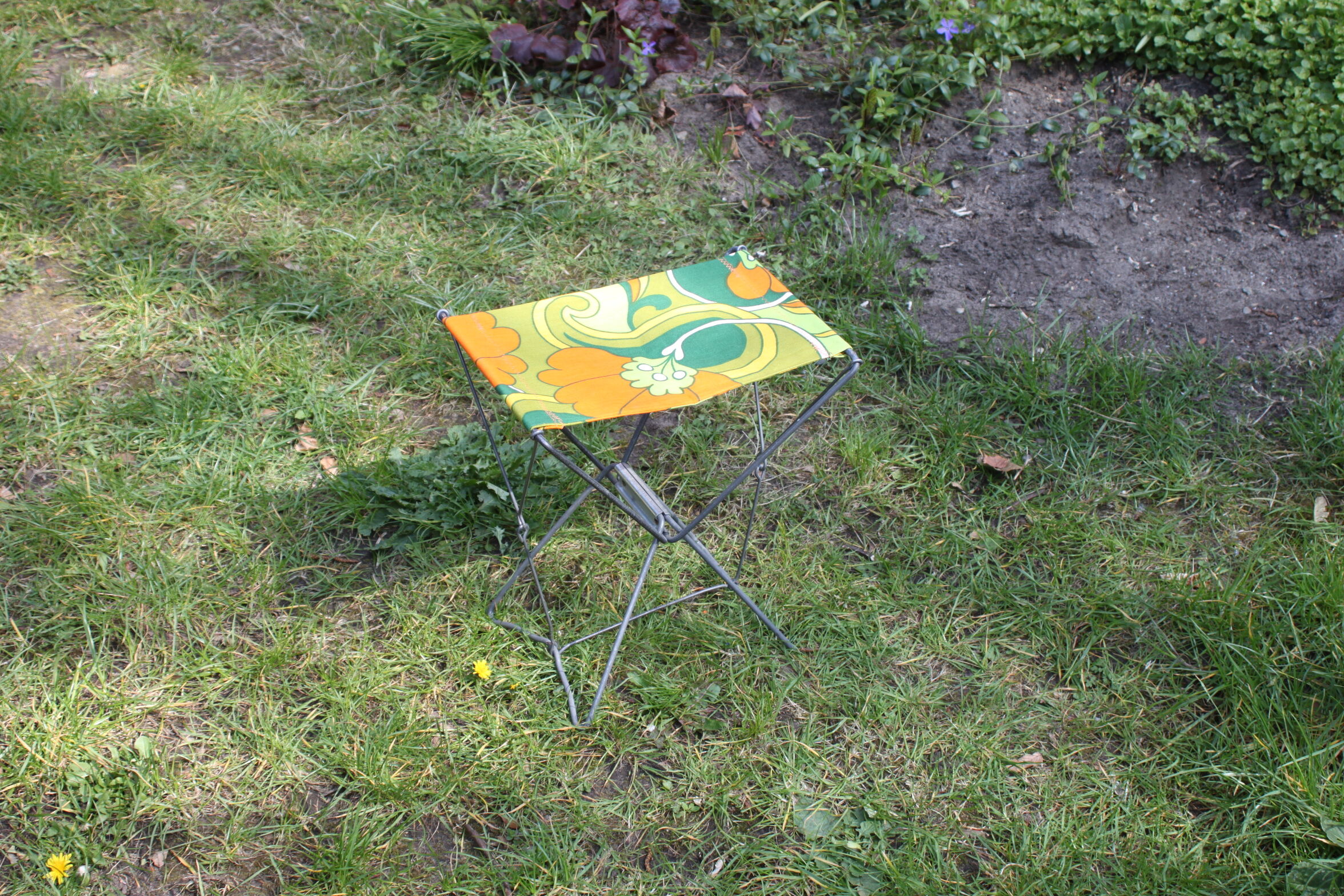 Nomad folding camping stools, France 1950s, set of three.