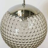 Rare designer glass Space Age pendant lamp by Rolf Krüger for Staff, Germany, 1970s