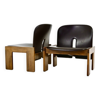 Ensemble de 2 fauteuils de salon modèle 925 d'Afra & Tobia Scarpa pour Cass