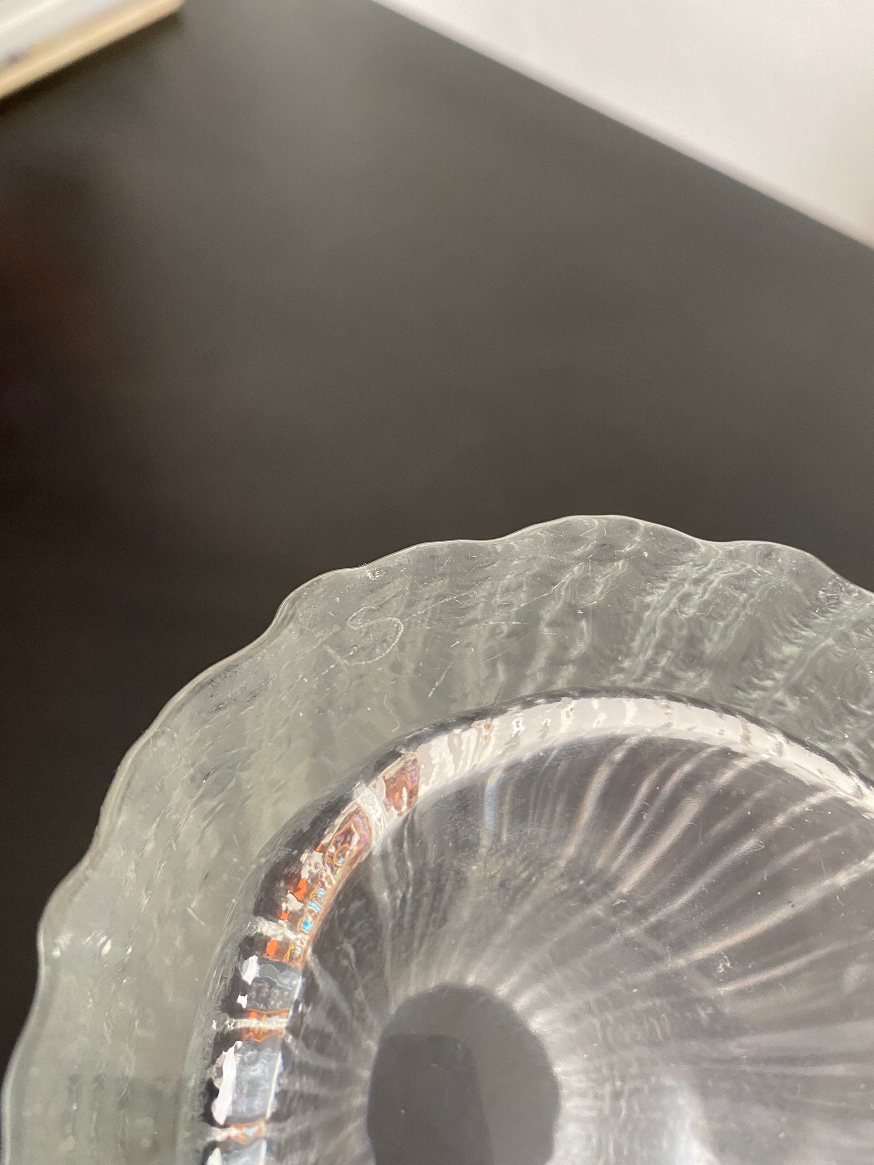 Scandinavian vase vintage pressed glass