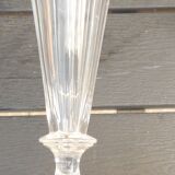 6 Baccarat crystal champagne flutes / Saint Louis / 8 facets