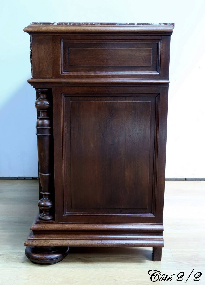 Walnut Commode by P. Guinand-Leglas, Renaissance style – 1920