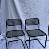 2 chaises métal