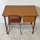 Vintage 80's children's desk and armchair