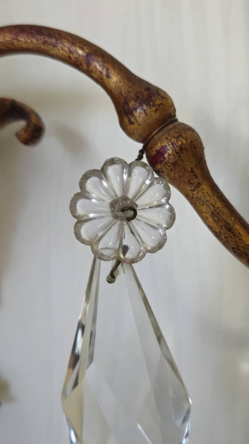 Wall sconce with pendants in Louis XV style