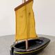 Wooden pond sailboat, The Misainier by the brand Tirot, vintage toy.