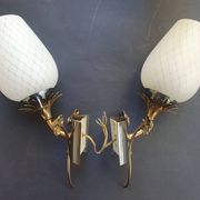 Pair of Art Deco wall sconces from the 1960s.