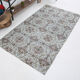 Light blue floral carpet 203x118cm