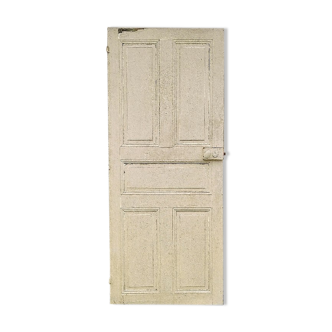 Old interior door painted wood handle vintage porcelain N°5