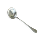 Christofle silver-plated metal ladle, Crossed Ribbon pattern, Louis XVI style