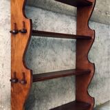 Brutalist shelf with dowels in solid oak