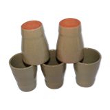 Set of 5 Cermer sandstone glasses